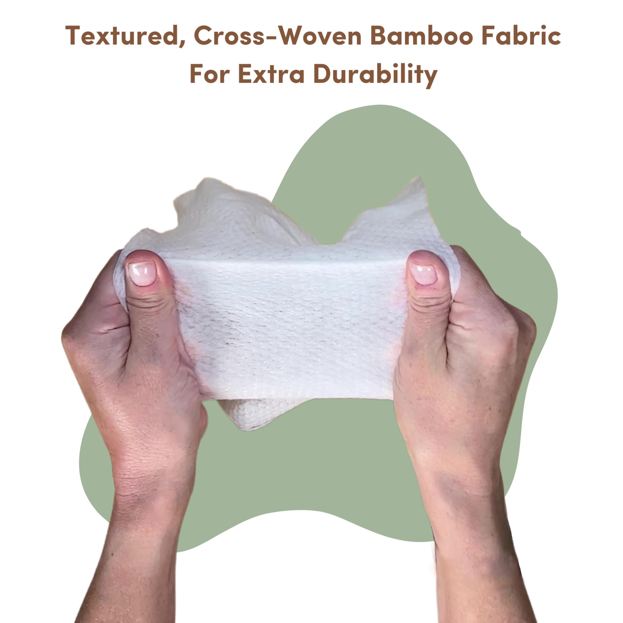 Terra Bamboo Dry Baby Wipes: Biodegradable Bamboo Fiber Wipes, Unscented, Sensitive Skin, 1 Pack of 48