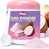 8oz(224g) Pure Taro Powder No Sugar Added - Taro Root Powder for Boba Milk Bubble Tea, Smoothies, Drinking, Baking, Pancakes, Ice Cream, Rich Flavor with Scoop