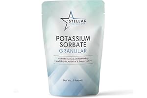 STELLAR CHEMICAL CORP Potassium Sorbate – Potassium Sorbate for Wine Making and Home Brewing – Food Preservative for Beer, Wine, Tomato Sauce, Baked Good – Pure Unflavored Preservative Granular (2 lb.)