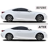 SlickMod Chrome Delete Blackout Vinyl Overlay for 2015-2018 Lexus RC Window Trim (Gloss Black)