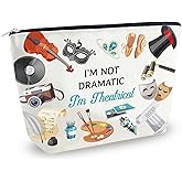 Yoxiumi Musical Theater Gifts for Theater Lovers Musical Drama Teacher Gifts for Women Theaters Lover Gift for Director Actors Female Drama Club Gift Bag Wicked Merch Makeup Bag Zipper Pouch