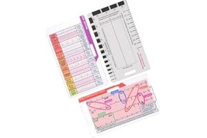 3Pcs Interpretation Guide Card for EKG Interpretation Heart Health Pocket Size 7 Step Ruler Card Pocket Ruler