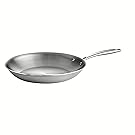 Tramontina 80116/007DS Gourmet Stainless Steel Induction-Ready Tri-Ply Clad Fry Pan, 12-Inch, NSF-Certified, Made in Brazil