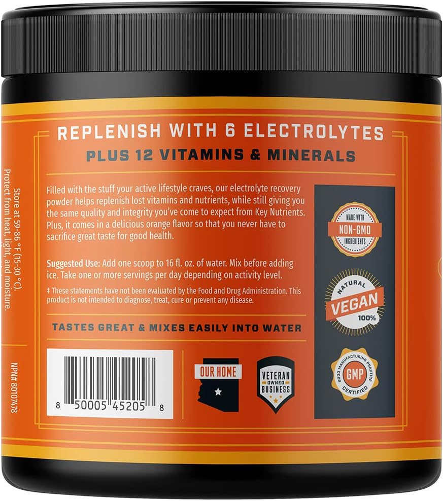 Electrolyte Powder, Orange Hydration Supplement: 90 Servings, Carb, Calorie & Sugar Free, Delicious Keto Replenishment Drink Mix. 6 Key Electrolytes - Magnesium, Potassium, Calcium & More.: Health & Personal Care