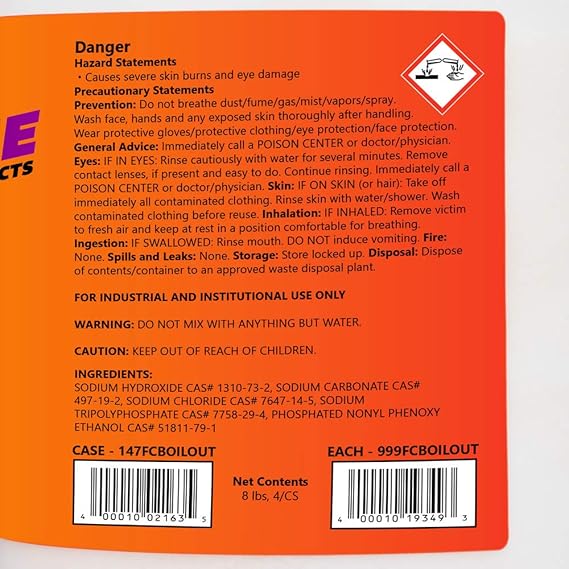 Amazon.com: Noble Chemical 8 lb. Fryclone Boil-Out Fryer Cleaner | Case of 4: Kitchen & Dining