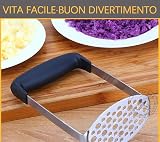Starchef Stainless Steel Masher Ricer with Soft Handle Black view 6