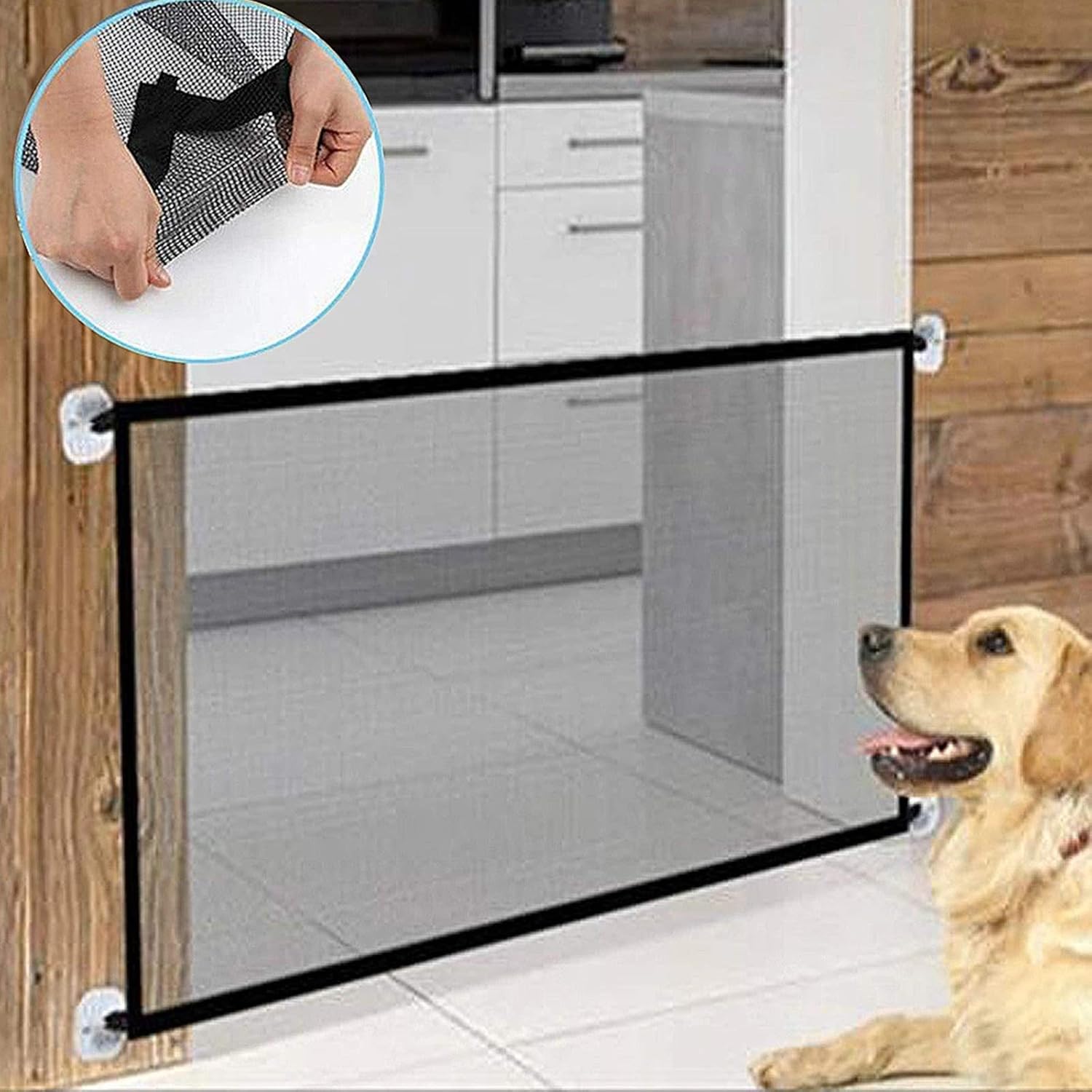 PJDDP Hundebarrieren,Magic Gate Für Hunde,Tragbar Faltbar Hunde