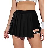 BZB Pleated Skirts for Women High Waisted Tennis Skirts Adjustable Buckle Athletic Skorts Skirts with Pocket