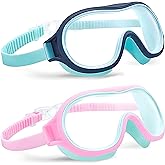 Aegend 2 Pack Swim goggles for Kids 3-15, Anti-Fog Anti-UV Wide Vision Waterproof, No leak Swimming goggles for Boys Girls