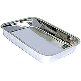 Lu Cucina Versatile Deep Dish Stainless Steel 16" Baking Tray for Roasting, Lasagna, Food Service