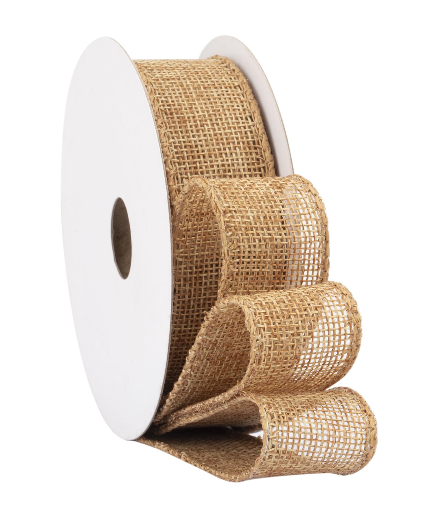 Fondersy 9-Meter Old Gold Burlap Ribbon Wired Burlap Ribbon - 25mm Width for Gift Wrapping, Floral Arrangements, Wreath Making, and Christmas Decor