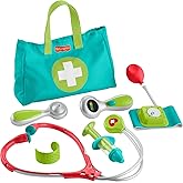 Fisher-Price Preschool Pretend Play Medical Kit 7-Piece Doctor Bag Dress Up Toys for Kids Ages 3+ Years