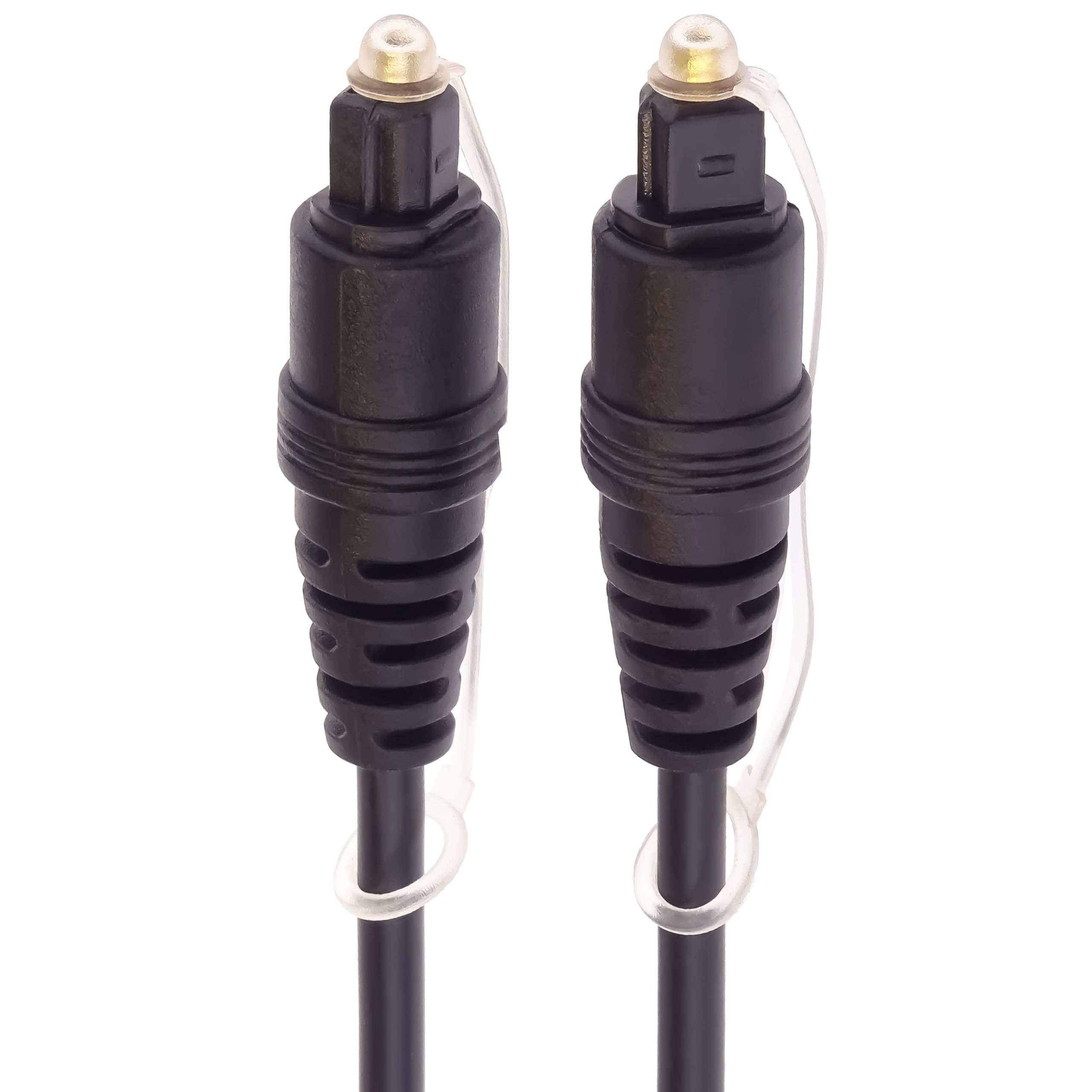 PremiumCord Toslink Optical Audio Cable 0.5 m, Toslink Male to Male Digital Cable for Stereo System HiFi Sounbar TV, HQ Audio, Gold-Plated, Colour Black