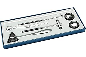 Graham-Field 7-Piece Neurological Diagnostic Set - Includes 7" Buck Hammer, 7.5" Taylor Hammer, 7" Wartenburg Pinwheel, and 8