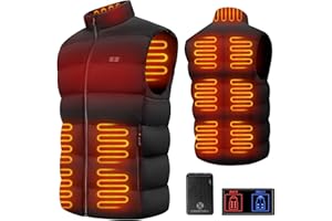 XINSONYUELL Heated Vests for Men Women: Lightweight Warming Heating Vest with Rechargeable Battery Pack for Winter Outdoor