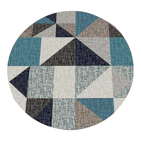 Amazon Com Carpet Rugs Peacock Blue Triangle Round Bedroom