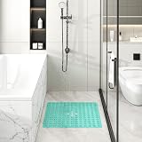 XIYUNTE Shower Mat Non Slip 53x53cm Anti Mould Clear Green view 8