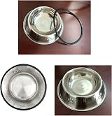 SUOXU Stainless Steel Small Dog Bowls Set of 2 with Non-Slip Rubber Base, 350 ml view 4