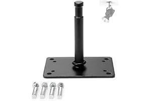 PHOCUS Photography 4.5" Baby Pin Wall Plate Ceiling Mount, Heavy Duty Wall Plate with 5/8" Baby Pin for Studio Lights, Softboxes, and Lighting Equipment (4.5" Baby Pin)