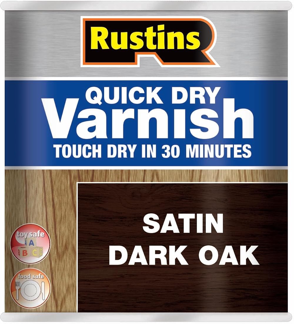 Rustins VSDO500 Quick Dry Varnish Dark Oak 500ml