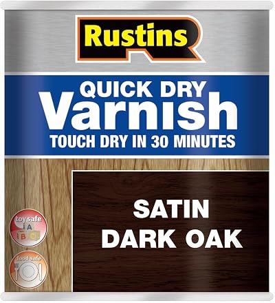 Rustins VSDO500 Quick Dry Varnish Dark Oak 500ml