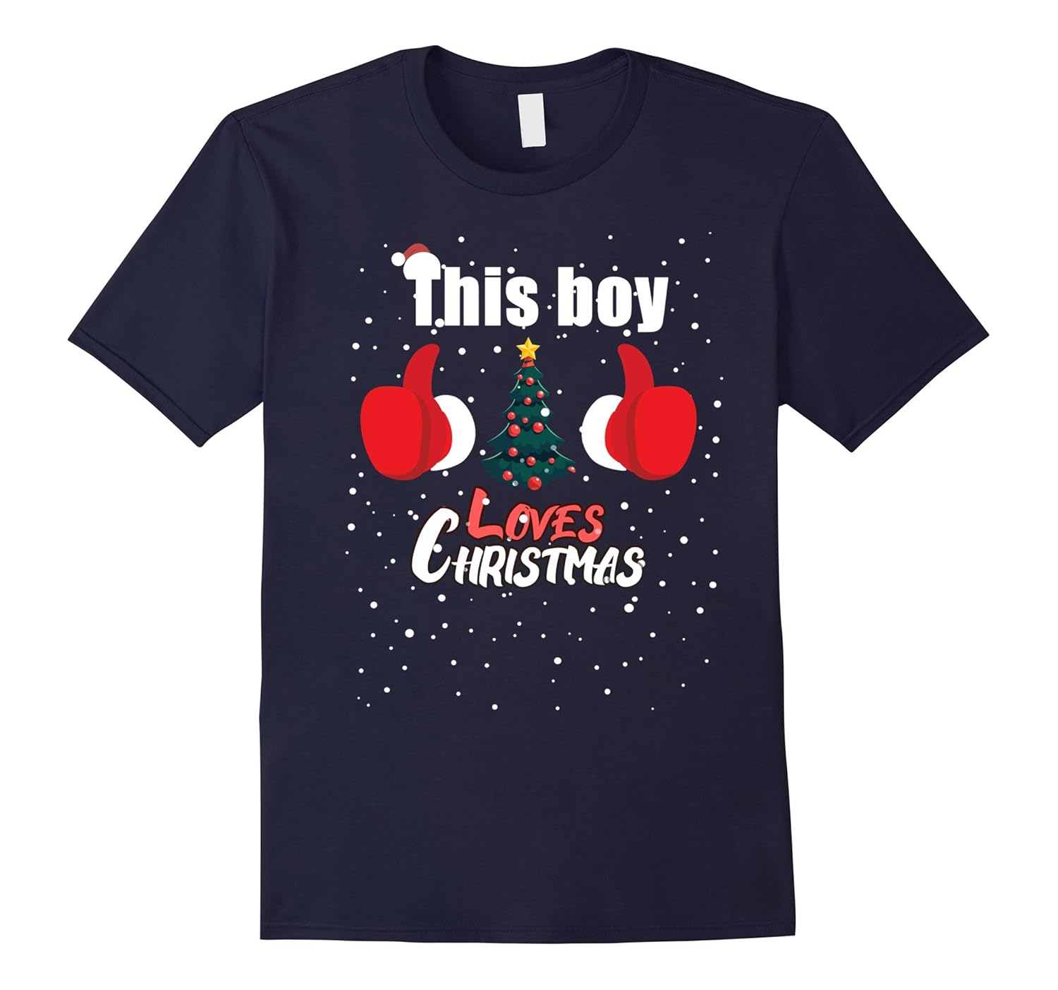 This Boy Loves Christmas T-Shirt Cute Funny Party Top Tee-ANZ