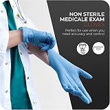 The Real Touch Blue Nitrile Powder Free Gloves Medium Box of 100 view 2
