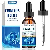 YOEALABY Tinnitus Relief for Ringing Ears, Ringing Relief Drops,Effective in Reducing Tinnitus Noise, Reduces Tinnitus Noise, Improves Hearing, Natural Formula, 60ml