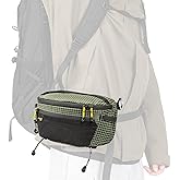 HIKEMAN Strap Pack Pouches for Backpack, Lightweight Phone Pocket, Large Capacity and Waterproof Fanny Pack Multi-functional Outdoor Bag for Hiking, Running, Travel, Cycling (Army Green)