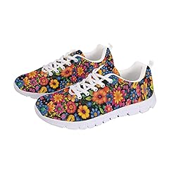 Wanyint Tropical Flower Print Women Tennis Sneakers