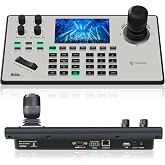 TONGVEO PTZ Camera Joystick Controller with 5'' LCD Screen Preview, 4D Joystick, Built-in NDI License, Support PoE, VISCA, Pelco-D/P for Church Worship, Live Events, Streaming &amp; Broadcast [windows]