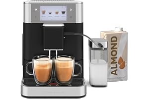 KitchenAid Fully Automatic Espresso Machine KF8 with Milk Attachment & Plant Based Milk Options, KES8558BK, Cast Iron Black