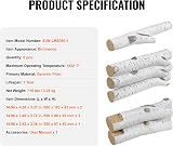 VEVOR 6 Piece White Birch Ceramic Gas Fireplace Logs Realistic Fire Pit view 7