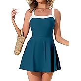 Eagerbuy Women's One Piece Swimsuits for Women Tummy Control Swim Dress