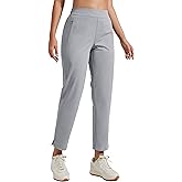 Pioneer Camp Womens Golf Pants with Zip Pockets High Waisted Stretch 7/8 Ankle Dress Work Business Casual Slacks Travel Pants