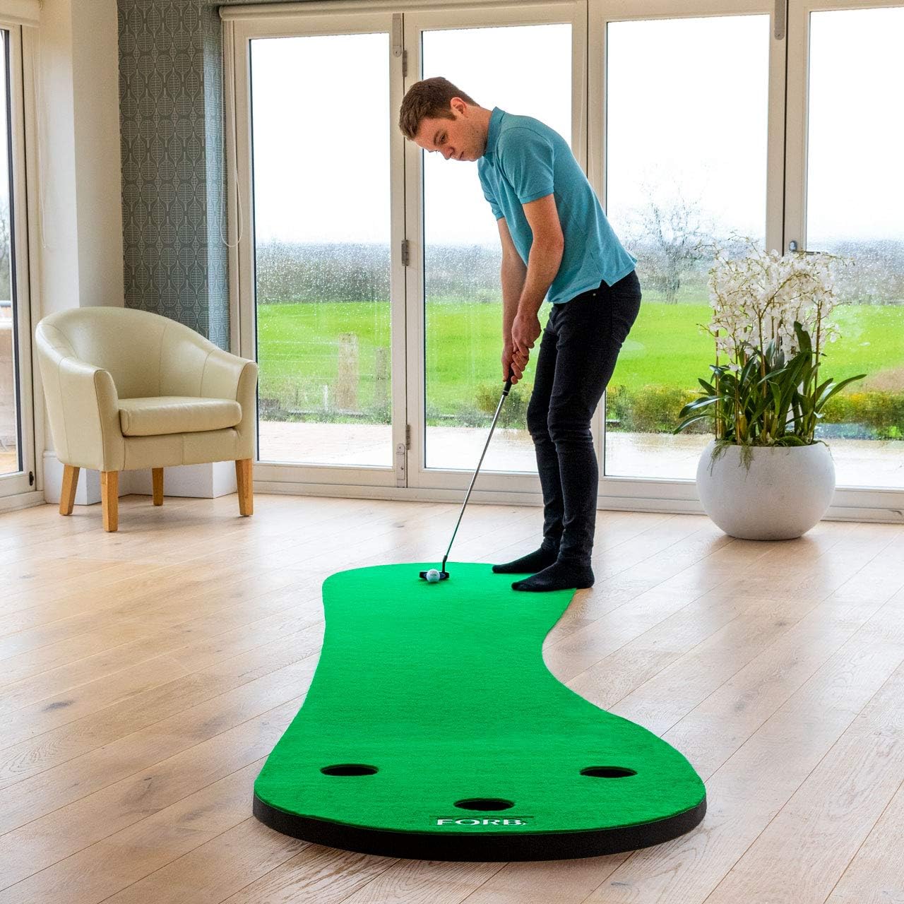 FORB Alfombra de Putting de Golf en Casa 3m/3,7m World Sports