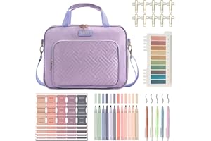 RAIZESTILO Bible Cover for Women Bible Case, Large Bible Bag, Bible Study Supplies Bible Journaling Kit Book Carrying Case with Bible Highlighters Tabs, Valentines Day Christian Gifts for Women (Purple)