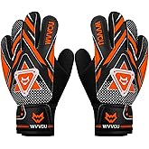 WVVOU Goalkeeper Gloves for Kids Youth, Soccer Goalie Gloves with Double Protection, Anti-Slip Soccer Gloves, Super Grip