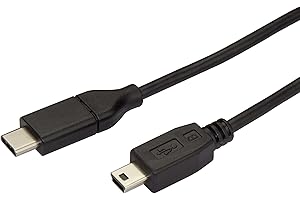 StarTech.com USB C to Mini USB Cable - 6 ft / 2m - M/M - USB 2.0 - Mini USB Cord - USB C to Mini B Cable - USB Type C to Mini