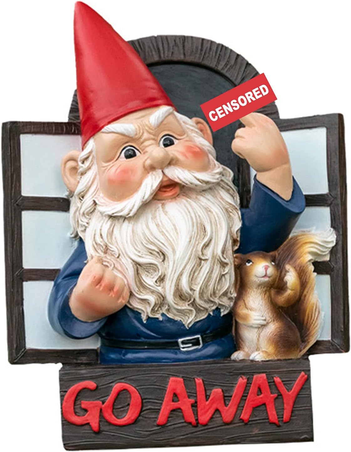 Elf Out The Door Tree Hugger Naughty Garden Gnome Peeker Yard Art Funny Whimsical Tree Sculpture Garden Decoration for Patio Yard Lawn Porch Ornament Gift