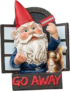 Elf Out The Door Tree Hugger Naughty Garden Gnome Peeker Yard Art Funny Whimsical Tree Sculpture Garden Decoration for Patio Yard Lawn Porch Ornament Gift