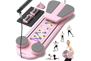 FETUSI Pilates Board,Foldable Pilates Reformer Sets with Timer,Multifunctional Abdominal Pilates Board for Home Workout Equipment,Portable Ab Board Trainer Pilates Exercise Machine, Pilates Board for Women