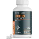 Bronson Biotin 10,000mcg Hair Skin and Nails Vitamins, 150 Tablets | Vegetarian Beauty Support, Non-GMO, Gluten-Free, Soy-Free, Supports Healthy Hair, Skin and Nails