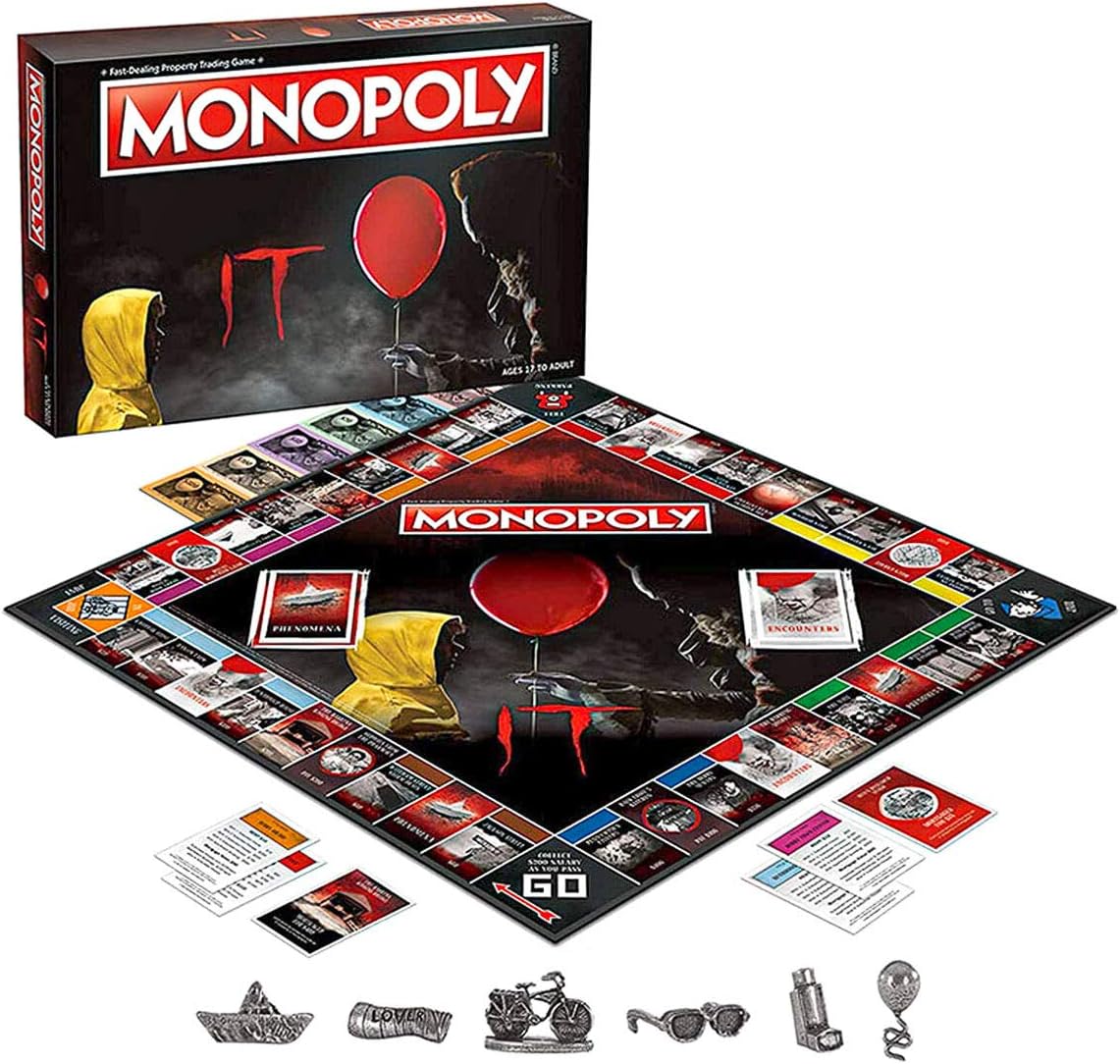 Winning Moves Stephen King's IT Monopoly Board Game, Ages 17 and up (WM00732-EN1-6), Multicolor, Medium - Image 3