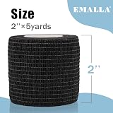 Emalla Tattoo Machine Grip Wrap Tape Disposable 6 Rolls 5cm x 4.5m Black view 2
