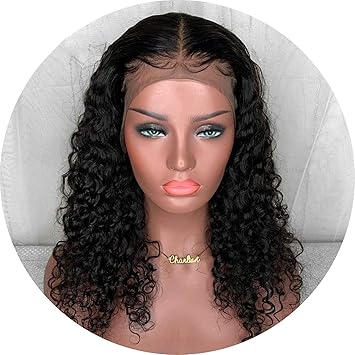 Amazon Com Curly 360 Lace Frontal Human Hair Wigs For Black
