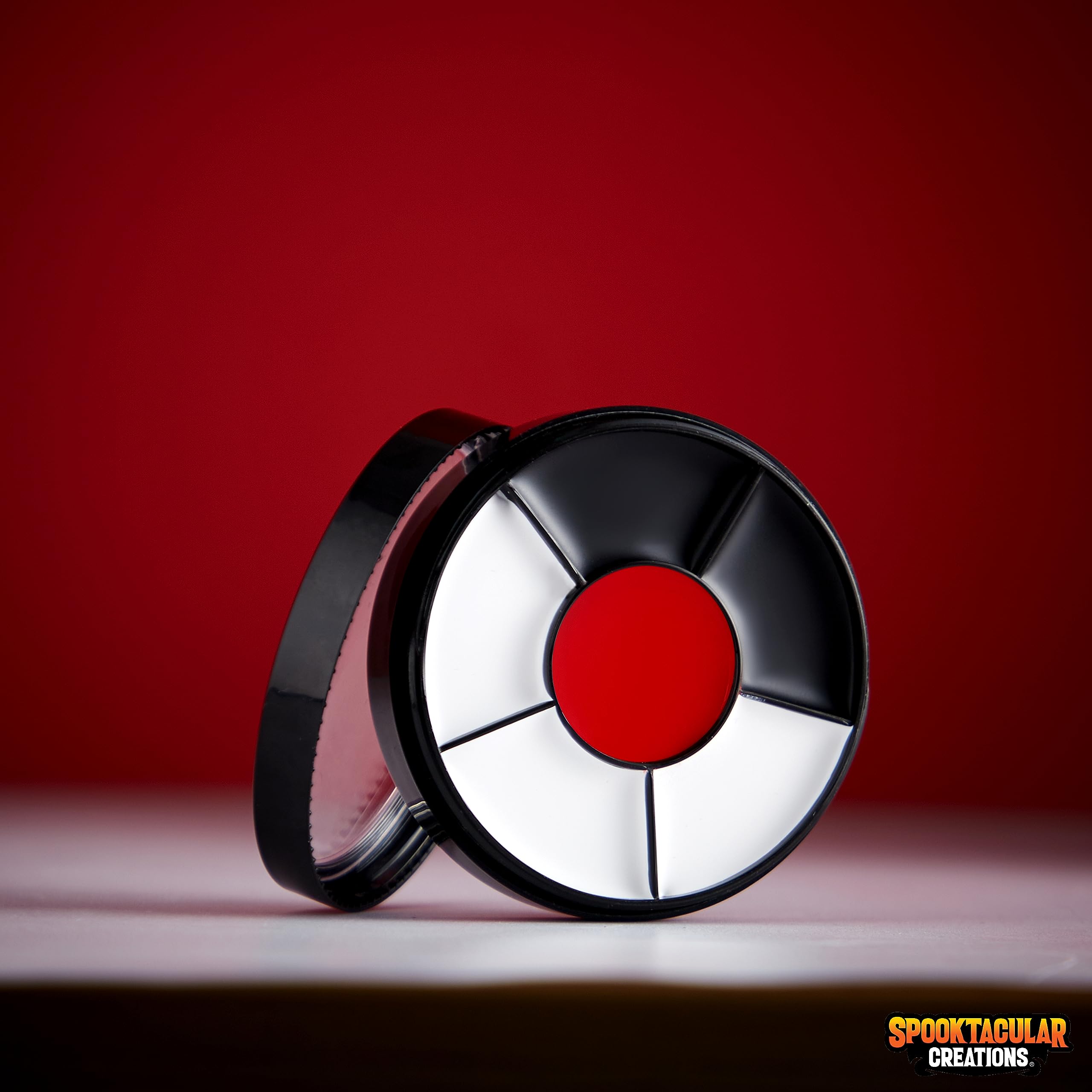 Spooktacular Creations Halloween Makeup Palette 3 Colors, Face Body Paint Makeup Wheel Waterproof Zombie Skeleton Cosplay Face Painting for Adult and Kids (0.35 Oz,White Black Red )