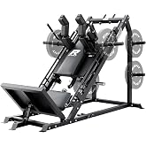 RitFit Gazelle Pro 3-in-1 Leg Press &amp; Hack Squat Machine, 2000LB Capacity | High-Tensile Steel Frame with Roller Bearings, Adjustable Angles and Weight Storage, Space-Saving Design