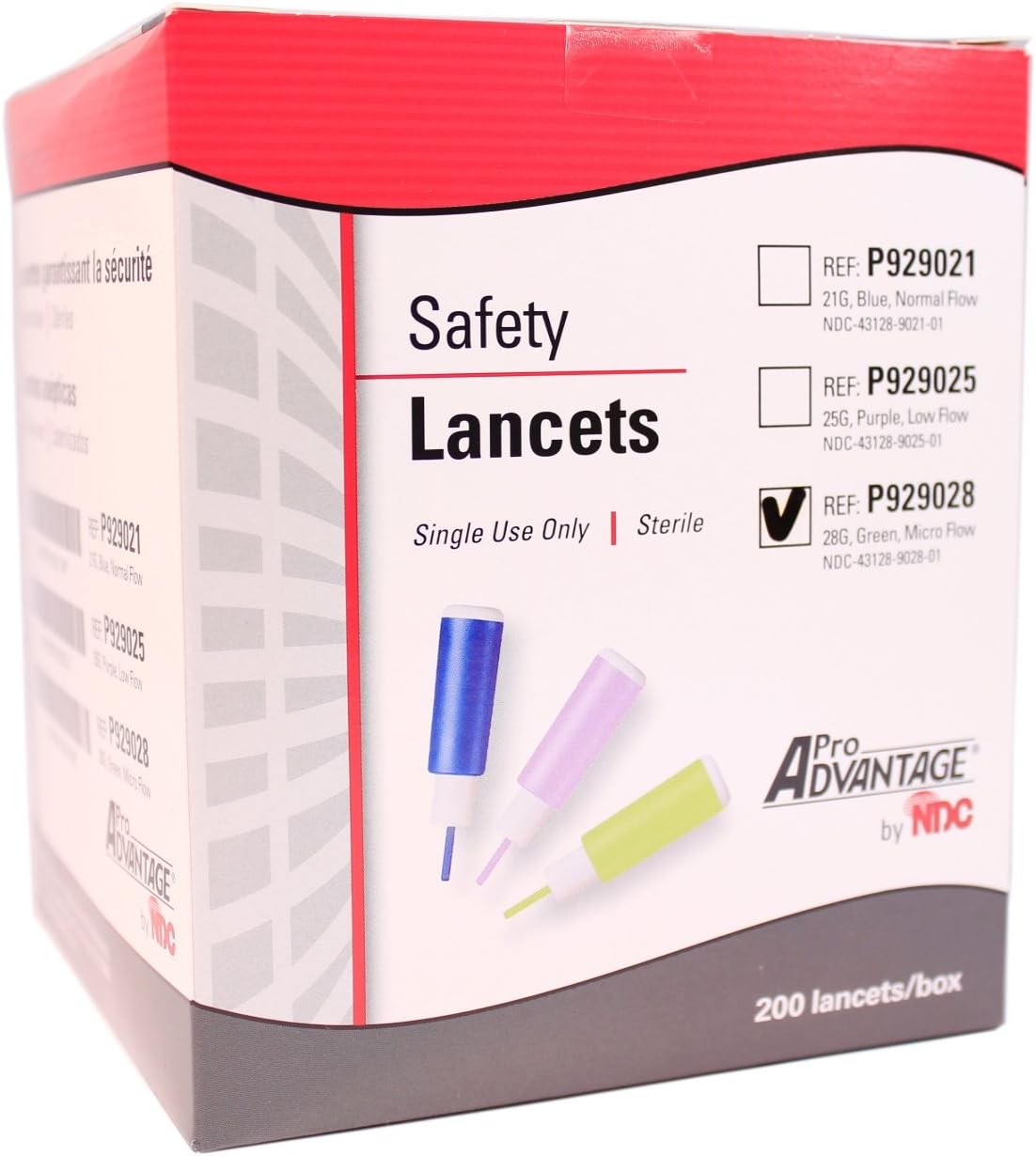 Safety Lancets - 28G Micro Flow - Box of 200