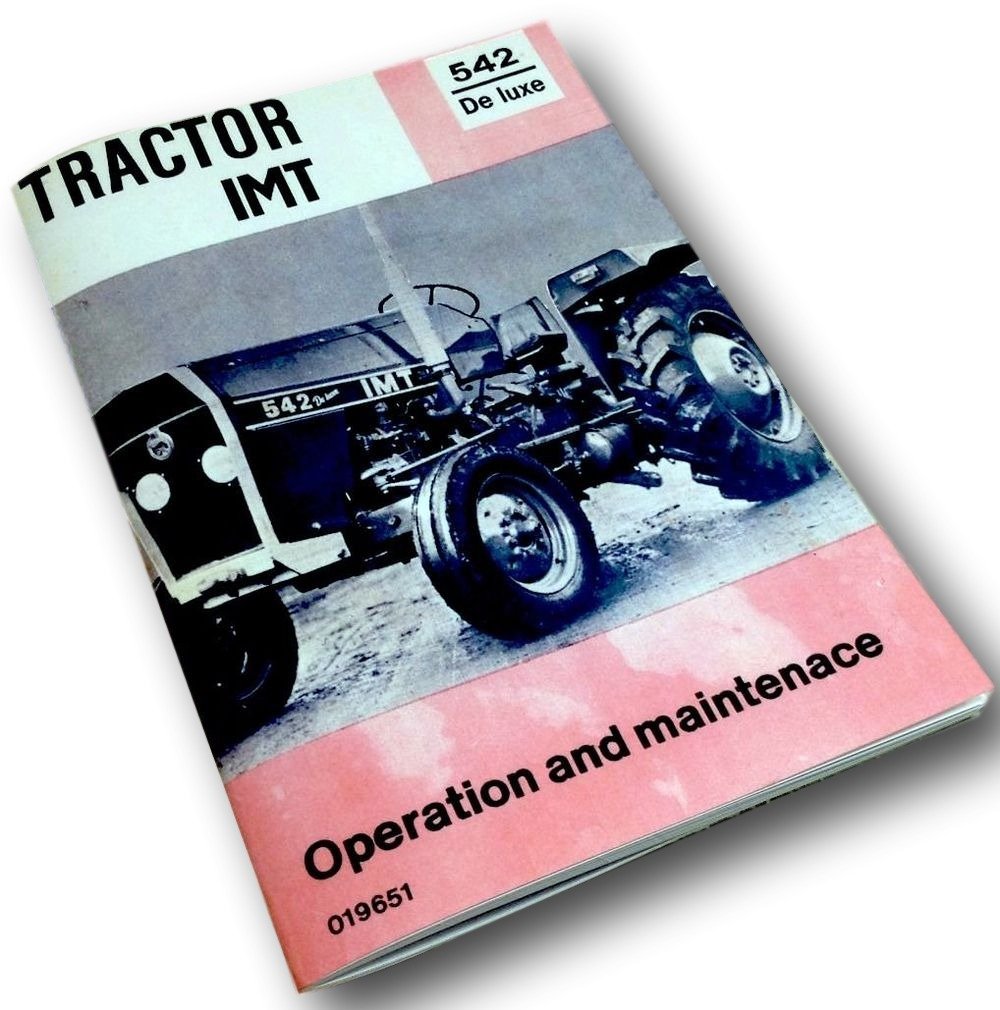Amazon.com: Imt Tractor 542 De Luxe Operation Owners Opreators Maintenace Manual  Service: Industrial & Scientific